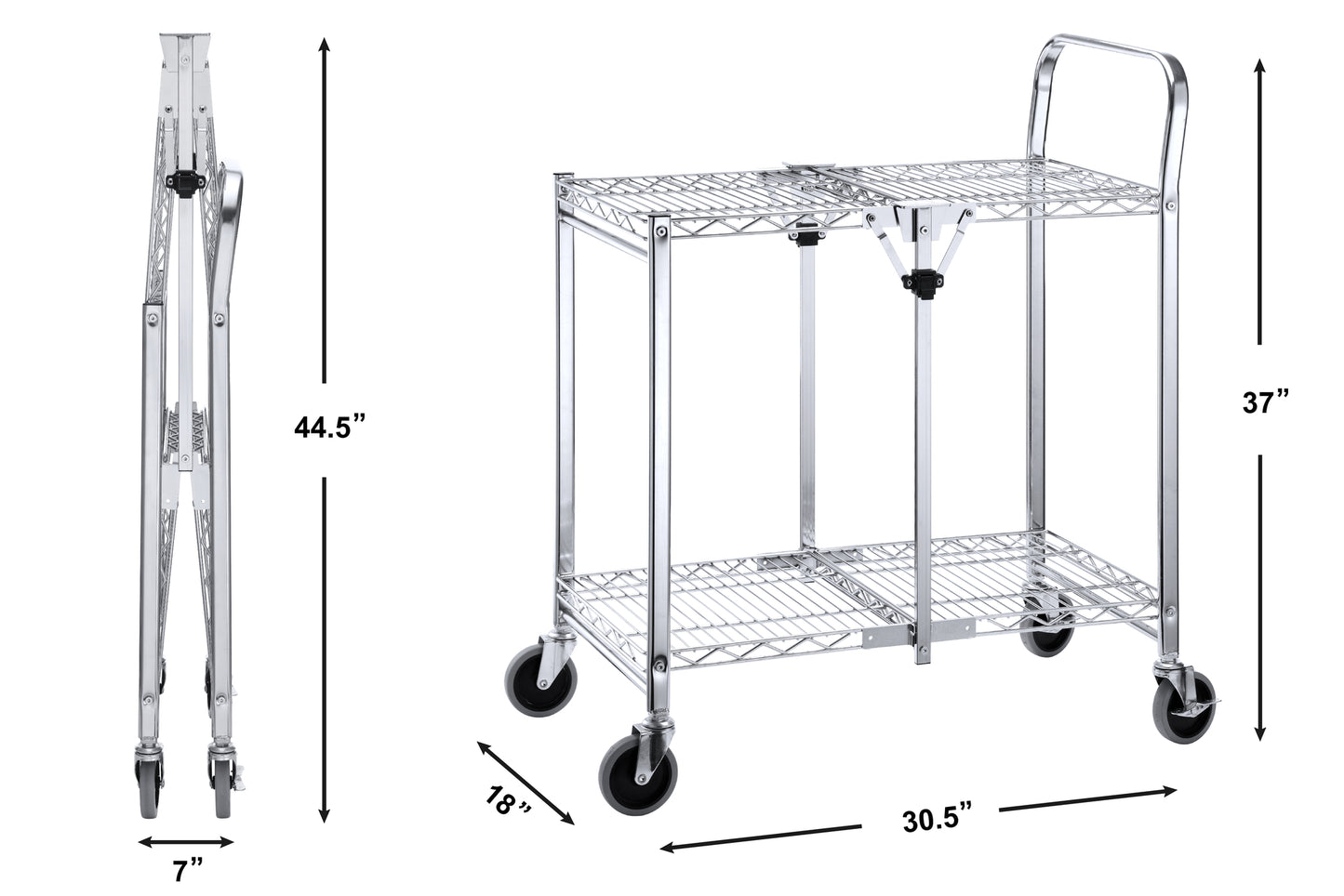 Folding Service Cart