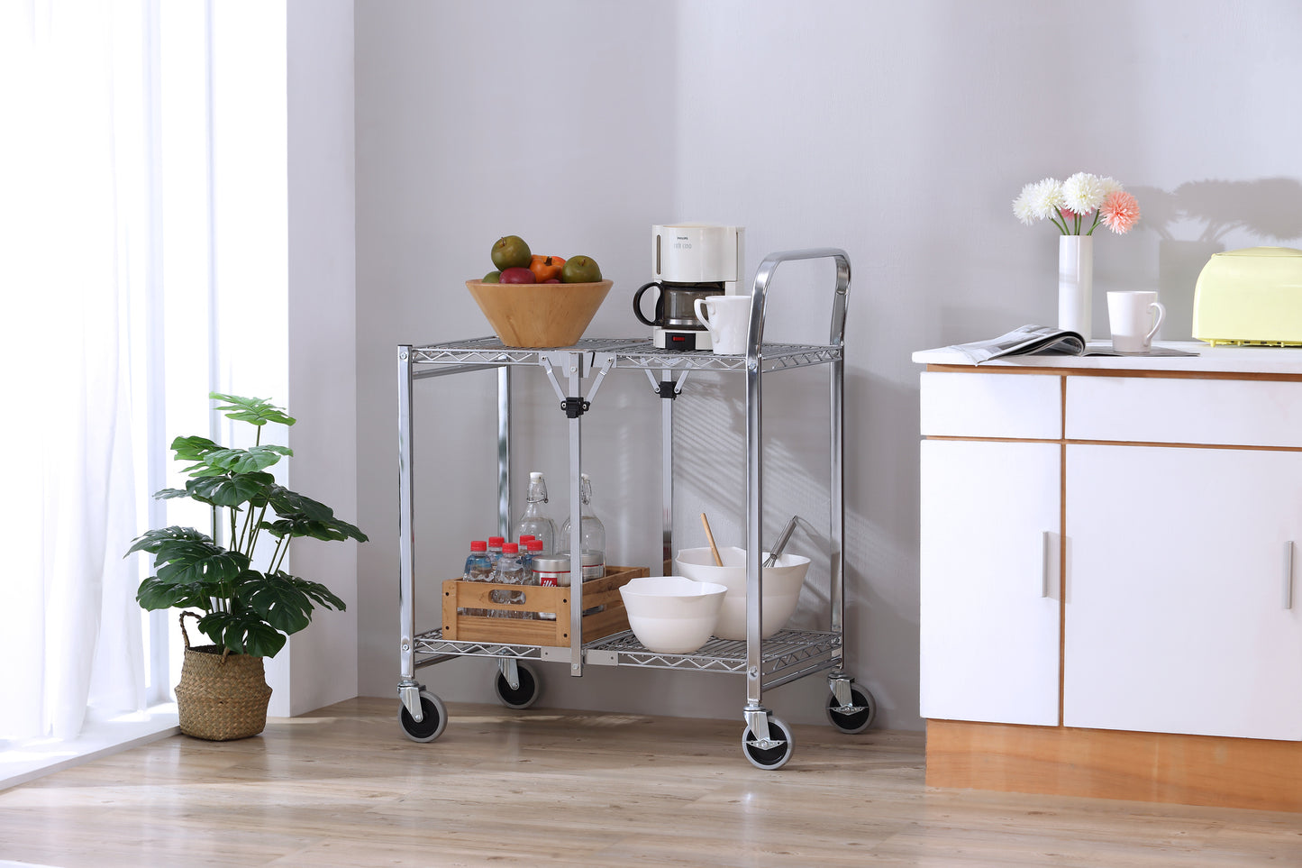 Folding Service Cart