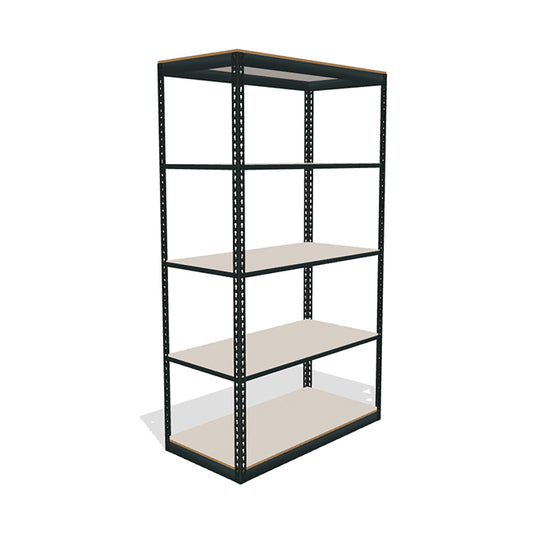 Boltless Shelving with White Laminated Board Decking - 450 lb. Capacity Per Shelf