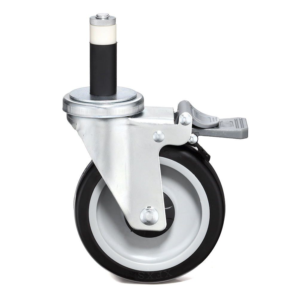 swivel caster with locking mechanism