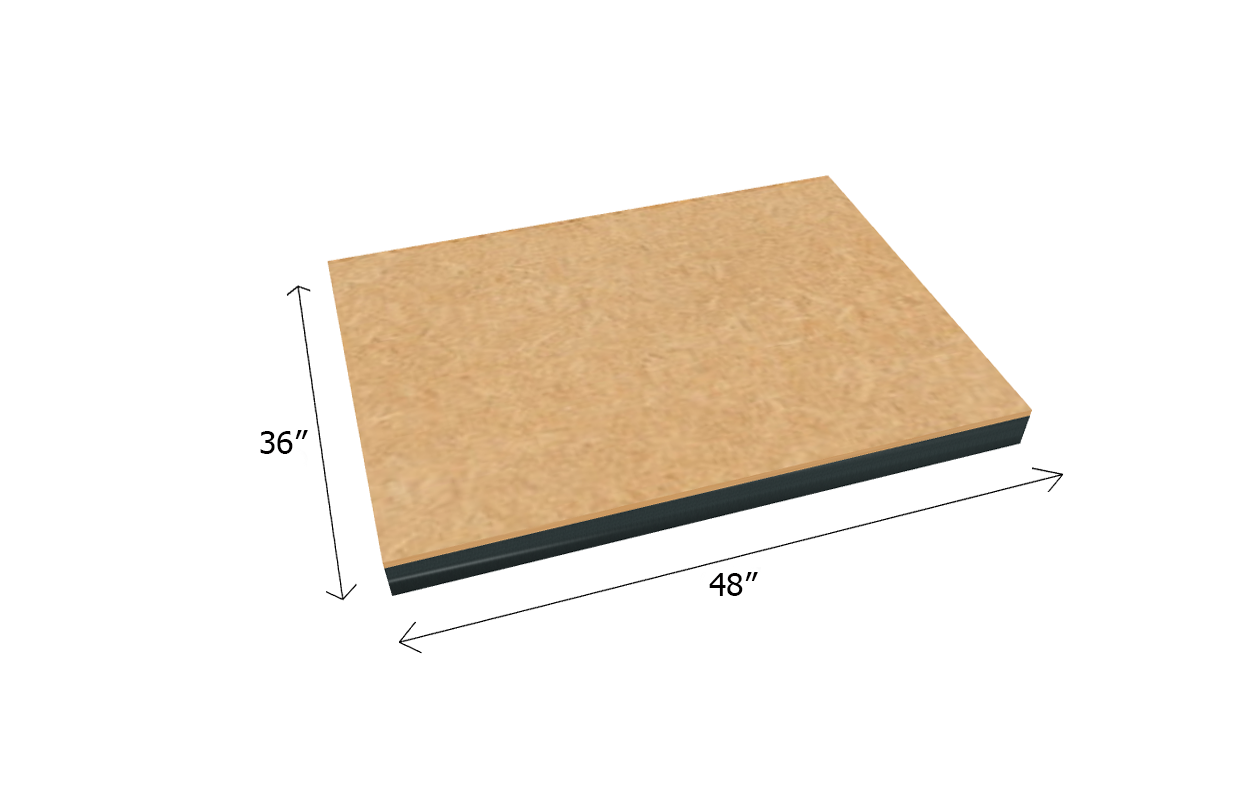 Estantería a granel con estante adicional de 1500 lb de capacidad - Tarima de tablero de partículas de 3/4"