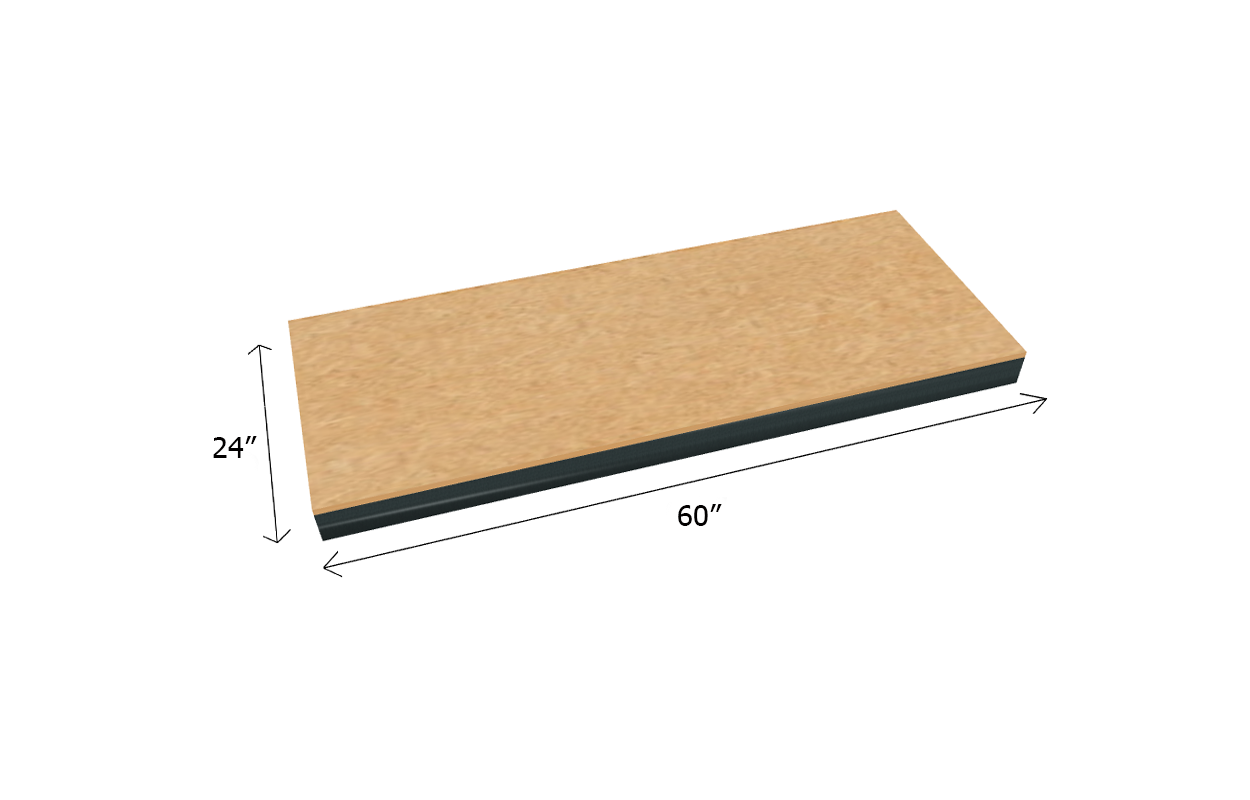 Estantería a granel con estante adicional de 1500 lb de capacidad - Tarima de tablero de partículas de 3/4"