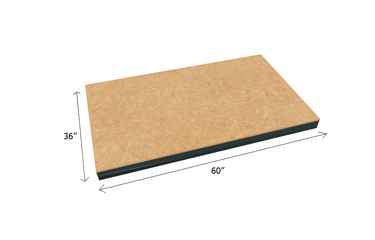 Estantería a granel con estante adicional de 1500 lb de capacidad - Tarima de tablero de partículas de 3/4"