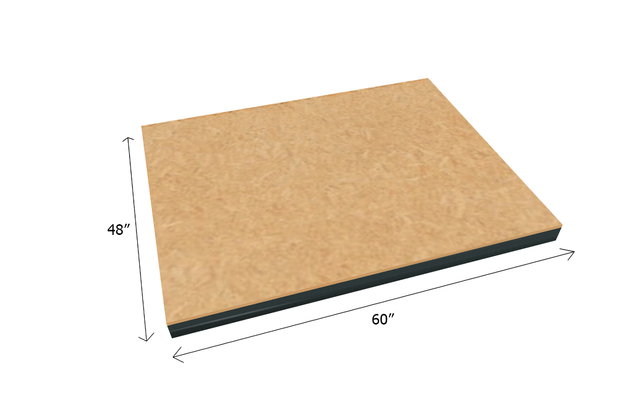 Estantería a granel con estante adicional de 1000 lb de capacidad - Tarima de tablero de partículas de 1/2"