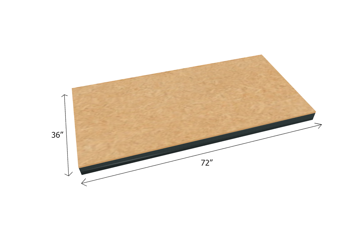 Estantería a granel con estante adicional de 1000 lb de capacidad - Tarima de tablero de partículas de 1/2"