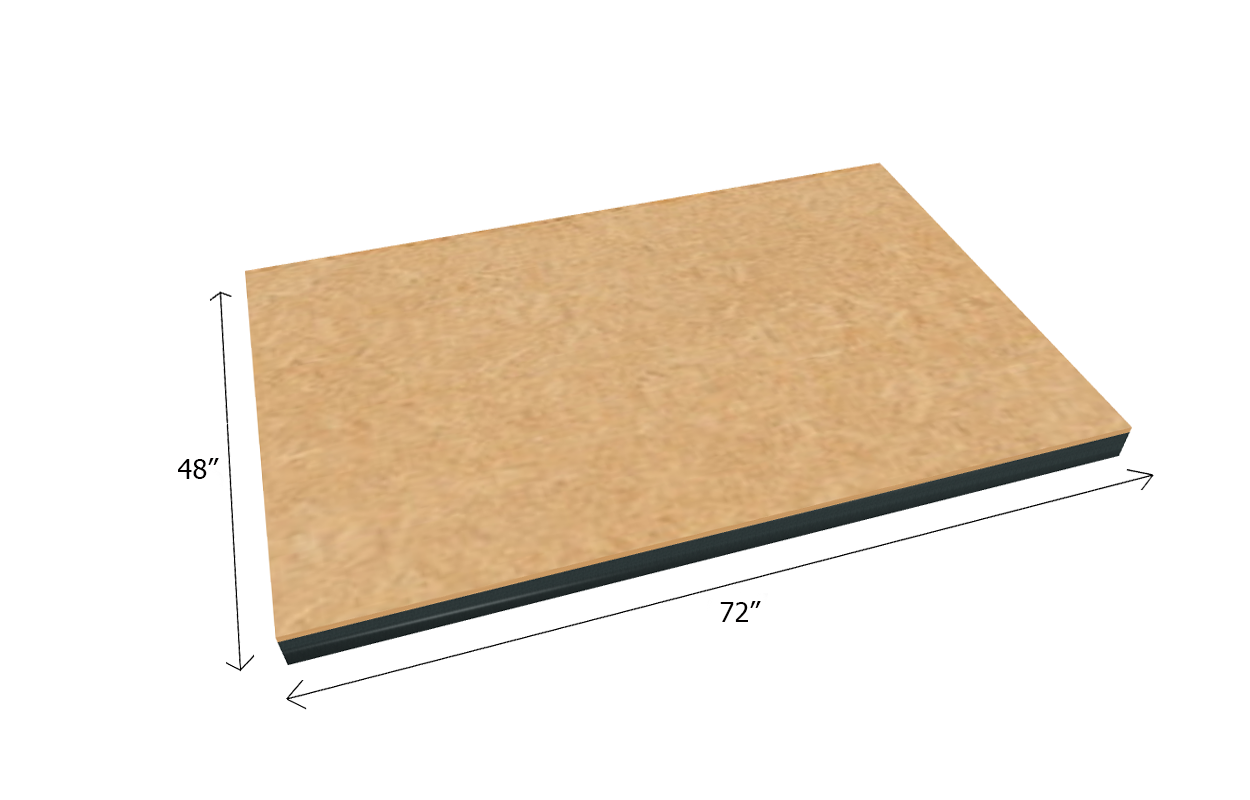 Estantería a granel con estante adicional de 1000 lb de capacidad - Tarima de tablero de partículas de 1/2"
