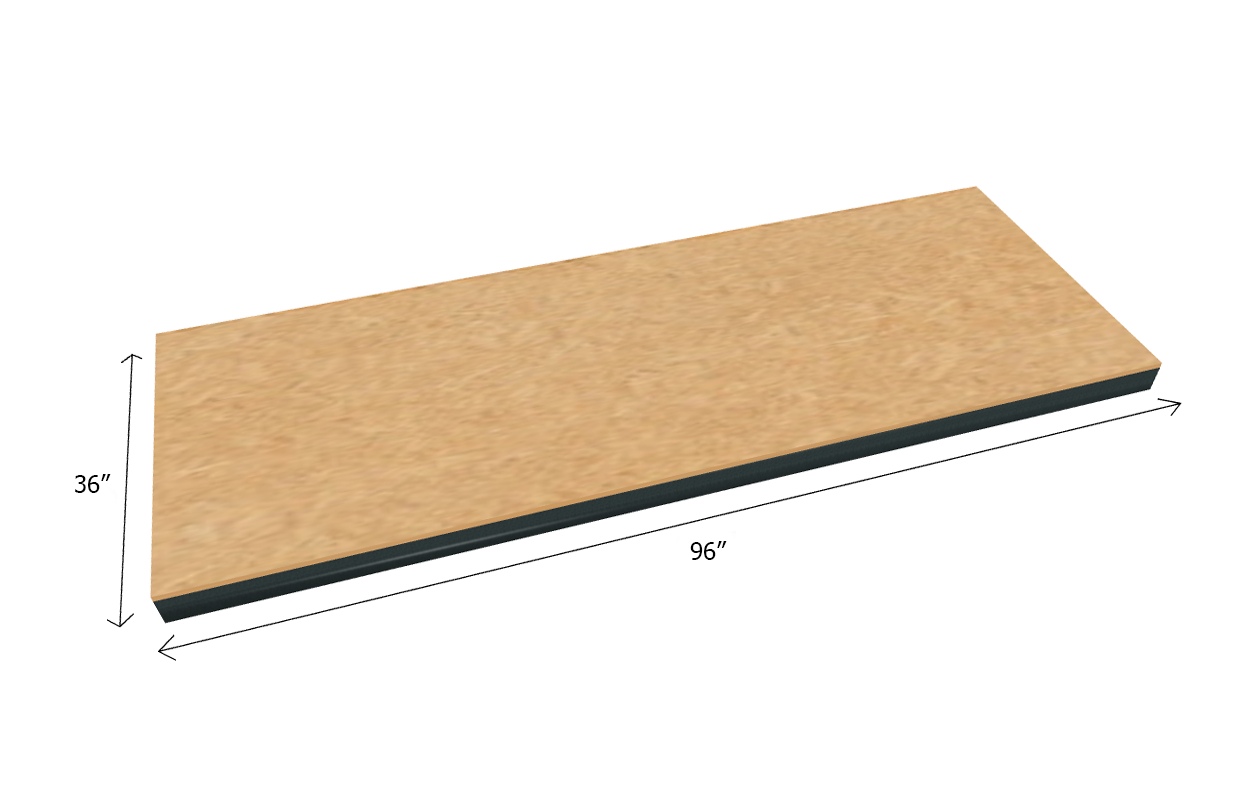 Estantería a granel con estante adicional de 1000 lb de capacidad - Tarima de tablero de partículas de 1/2"