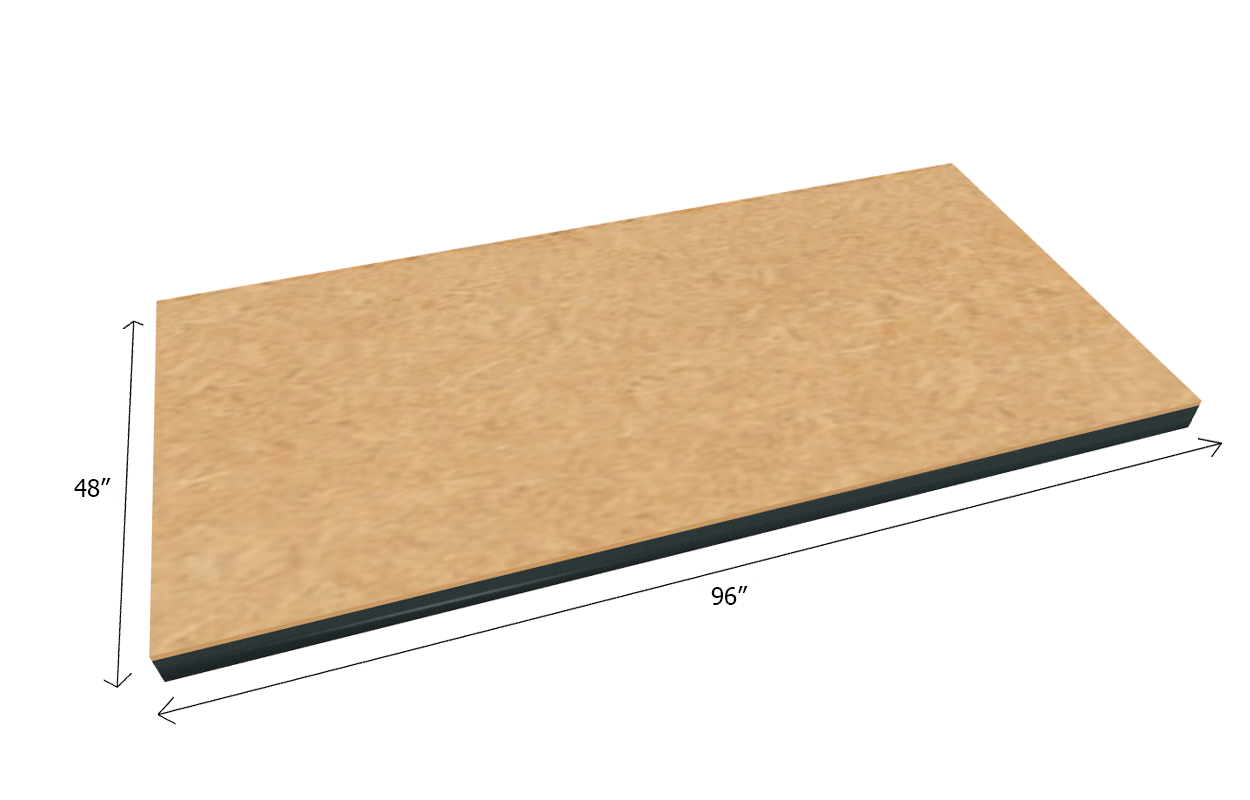 Estantería a granel con estante adicional de 1000 lb de capacidad - Tarima de tablero de partículas de 1/2"