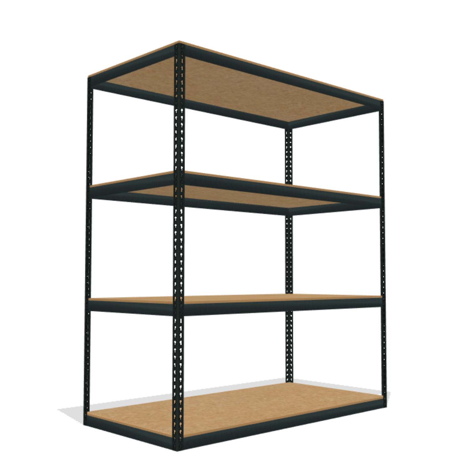 4 shelf particle board decking boltless shelving