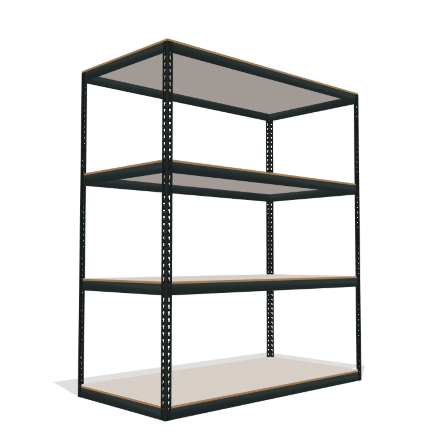 bulk boltless shelving with powder gray posts