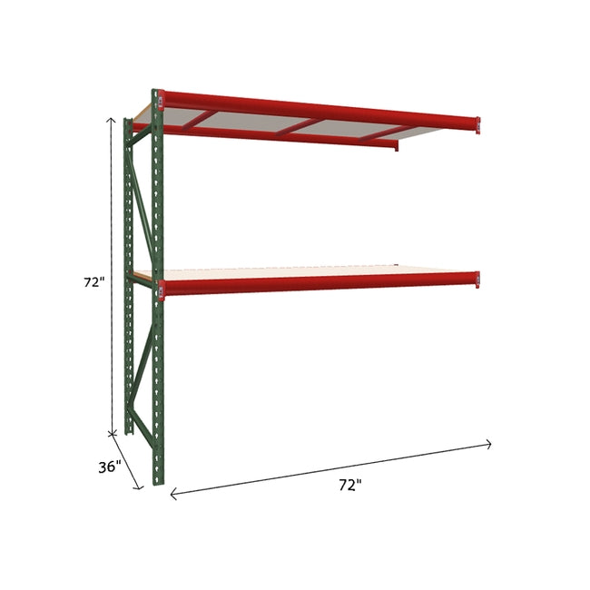 Estantería industrial complementaria FastRak con cubierta de tablero laminado blanco