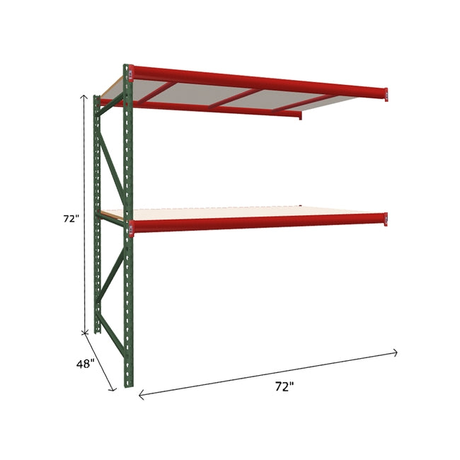 Estantería industrial complementaria FastRak con cubierta de tablero laminado blanco