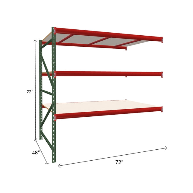 Estantería industrial complementaria FastRak con cubierta de tablero laminado blanco