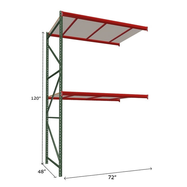 Estantería industrial complementaria FastRak con cubierta de tablero laminado blanco