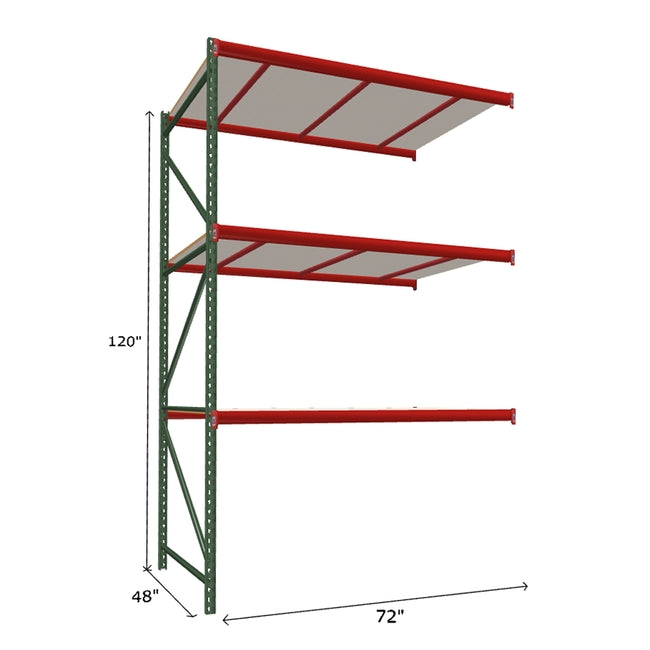 Estantería industrial complementaria FastRak con cubierta de tablero laminado blanco
