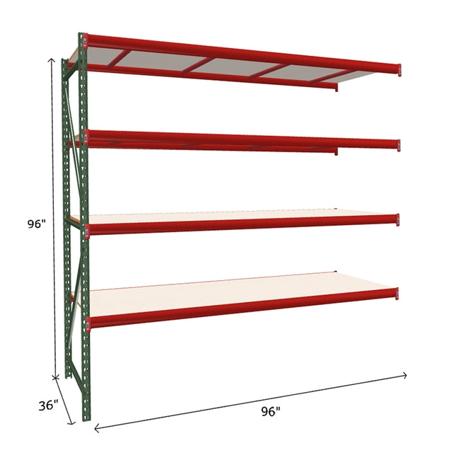 Estantería industrial complementaria FastRak con cubierta de tablero laminado blanco