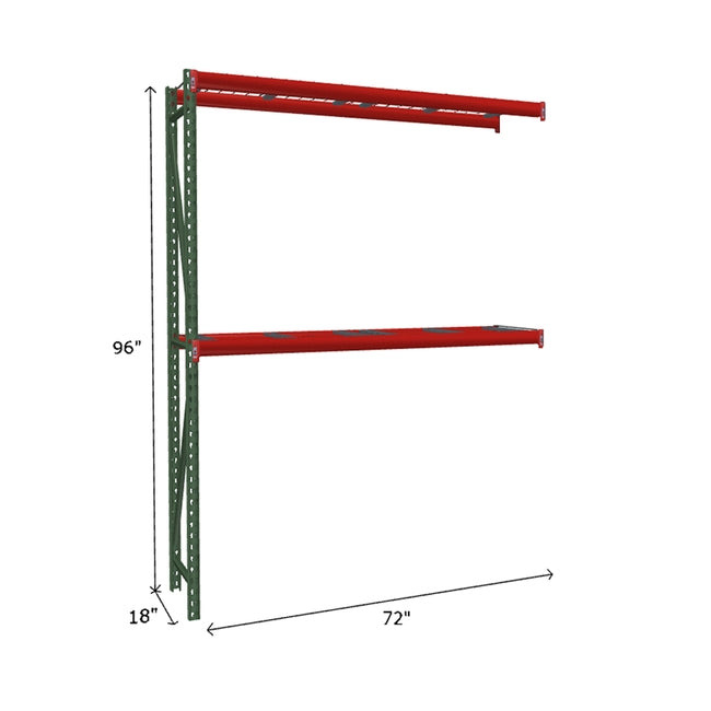Estantería industrial adicional FastRak con plataforma de malla de alambre