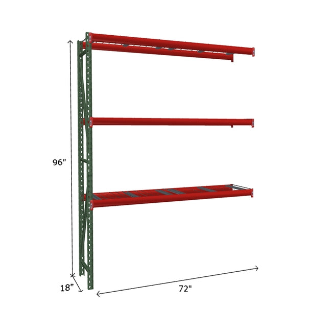 Estantería industrial adicional FastRak con plataforma de malla de alambre