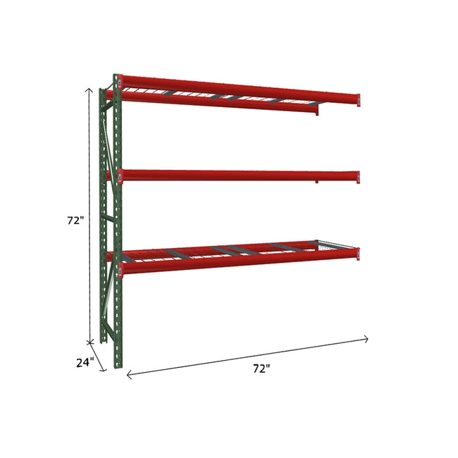 Estantería industrial adicional FastRak con plataforma de malla de alambre