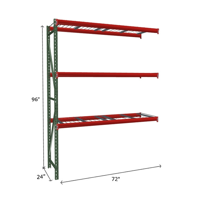 Estantería industrial adicional FastRak con plataforma de malla de alambre