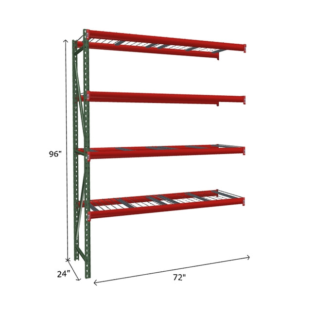 Estantería industrial adicional FastRak con plataforma de malla de alambre