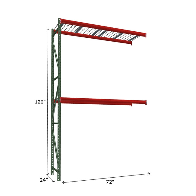 Estantería industrial adicional FastRak con plataforma de malla de alambre