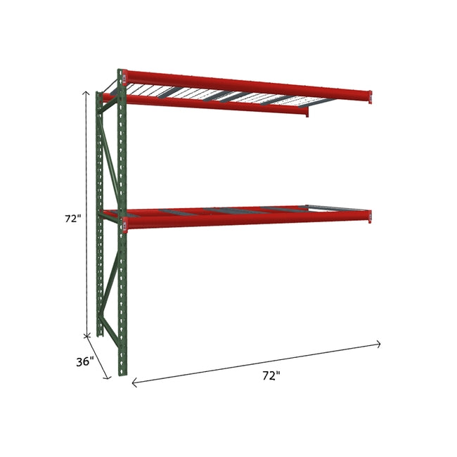 Estantería industrial adicional FastRak con plataforma de malla de alambre