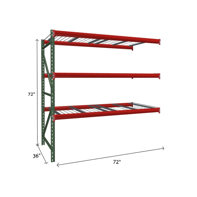 Estantería industrial adicional FastRak con plataforma de malla de alambre