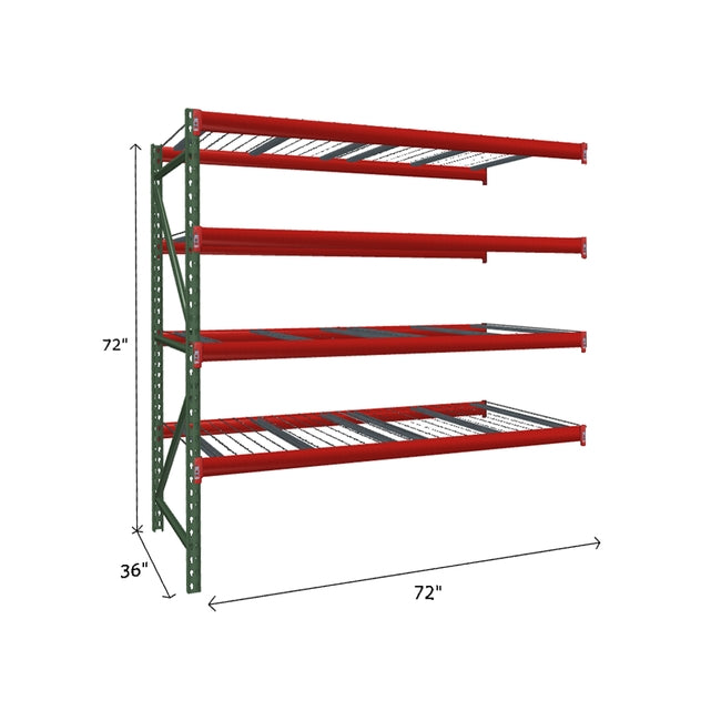 Estantería industrial adicional FastRak con plataforma de malla de alambre