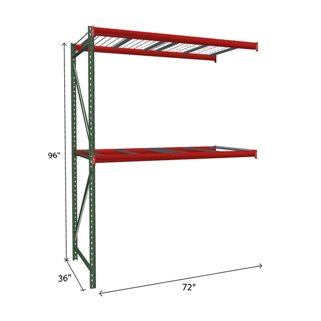 Estantería industrial adicional FastRak con plataforma de malla de alambre