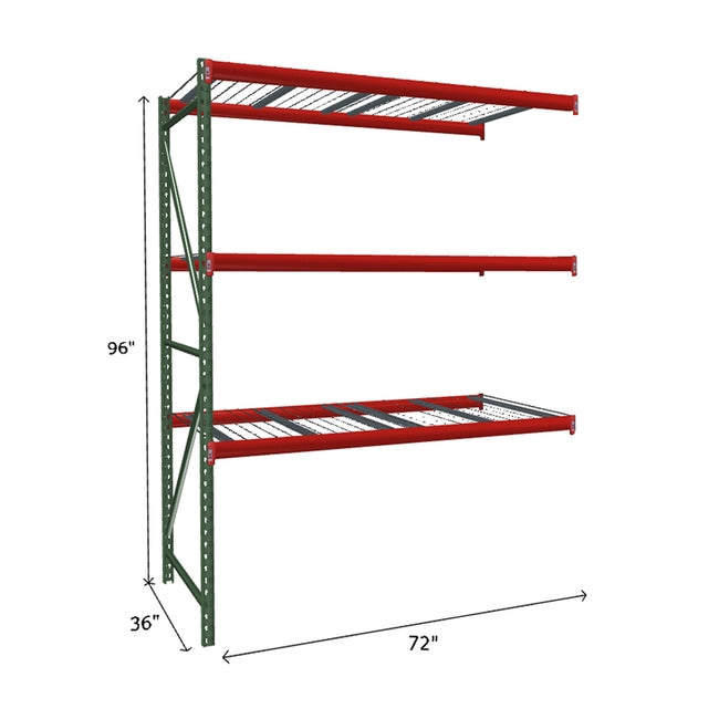 Estantería industrial adicional FastRak con plataforma de malla de alambre
