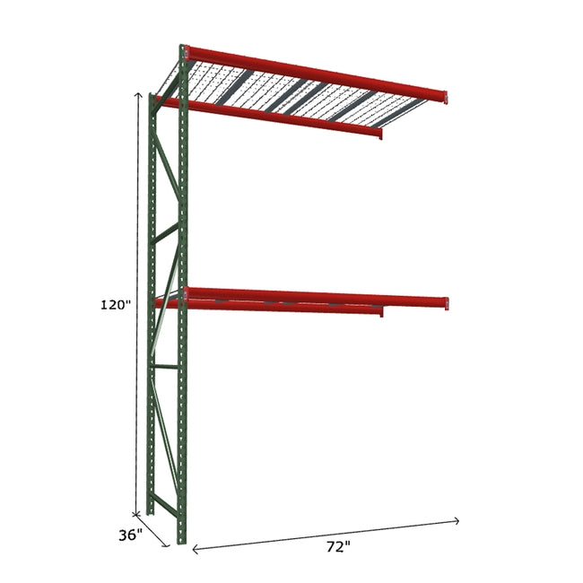 Estantería industrial adicional FastRak con plataforma de malla de alambre