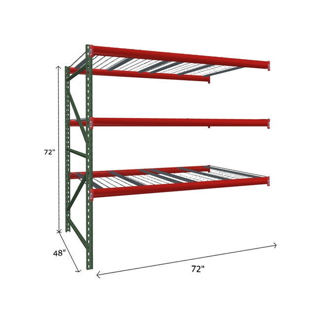 Estantería industrial adicional FastRak con plataforma de malla de alambre