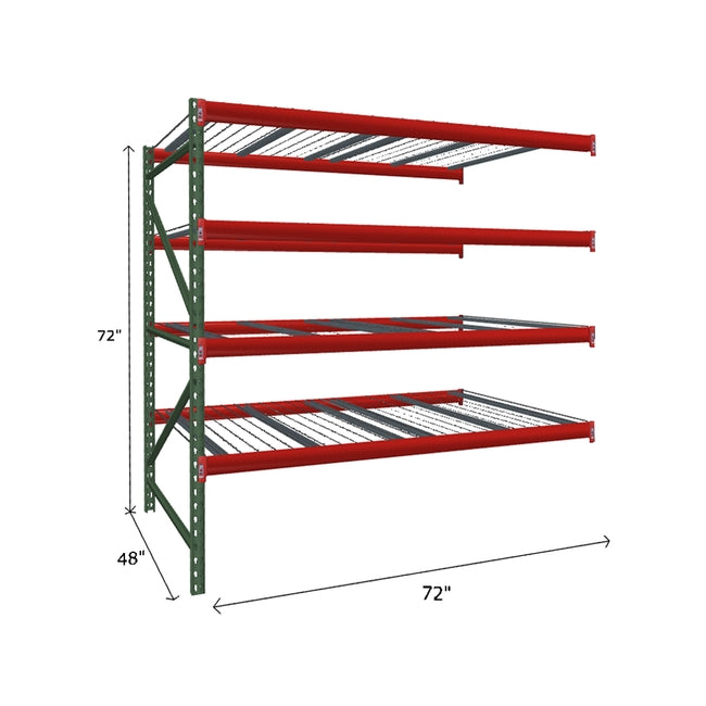 Estantería industrial adicional FastRak con plataforma de malla de alambre