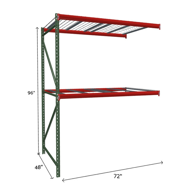 Estantería industrial adicional FastRak con plataforma de malla de alambre