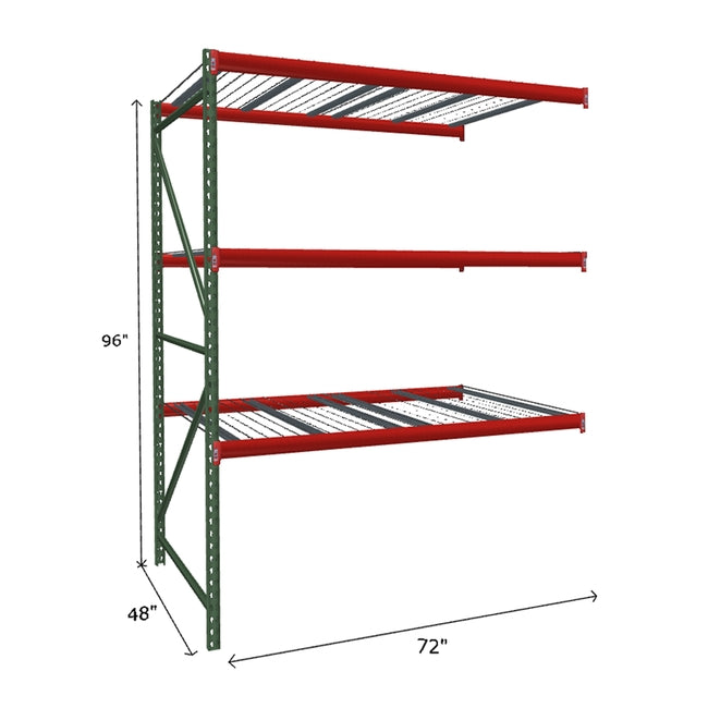 Estantería industrial adicional FastRak con plataforma de malla de alambre