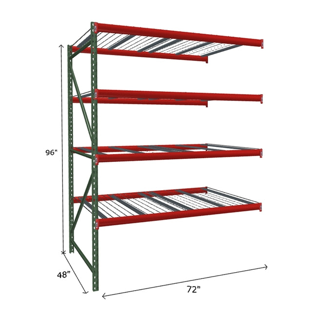 Estantería industrial adicional FastRak con plataforma de malla de alambre