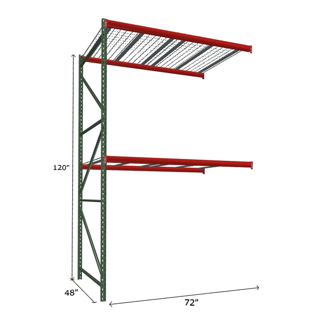 Estantería industrial adicional FastRak con plataforma de malla de alambre