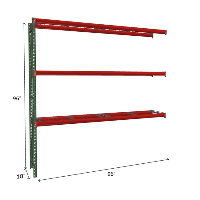 Estantería industrial adicional FastRak con plataforma de malla de alambre