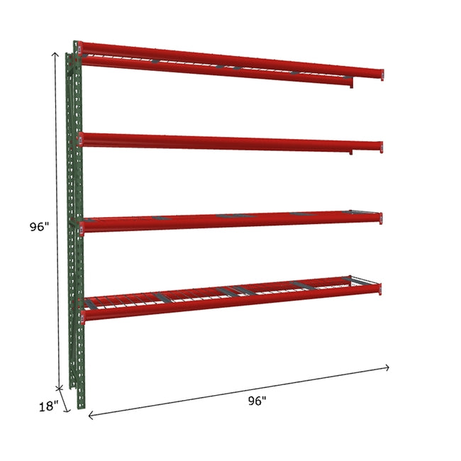 Estantería industrial adicional FastRak con plataforma de malla de alambre