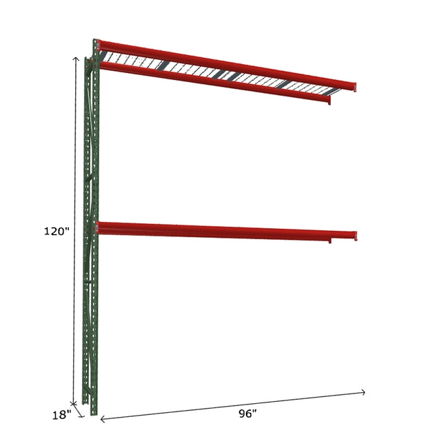 Estantería industrial adicional FastRak con plataforma de malla de alambre