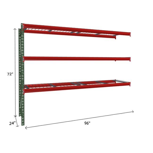 Estantería industrial adicional FastRak con plataforma de malla de alambre