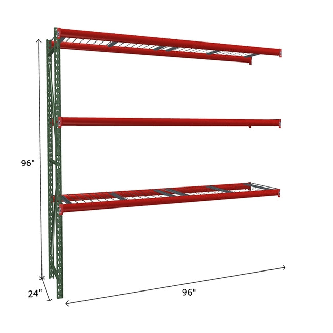 Estantería industrial adicional FastRak con plataforma de malla de alambre