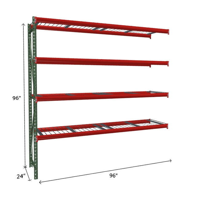 Estantería industrial adicional FastRak con plataforma de malla de alambre