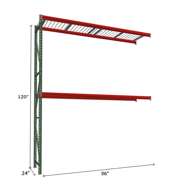 Estantería industrial adicional FastRak con plataforma de malla de alambre