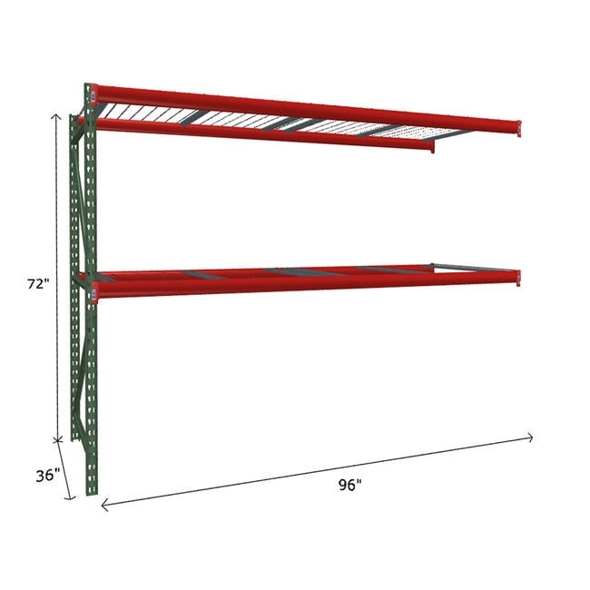 Estantería industrial adicional FastRak con plataforma de malla de alambre
