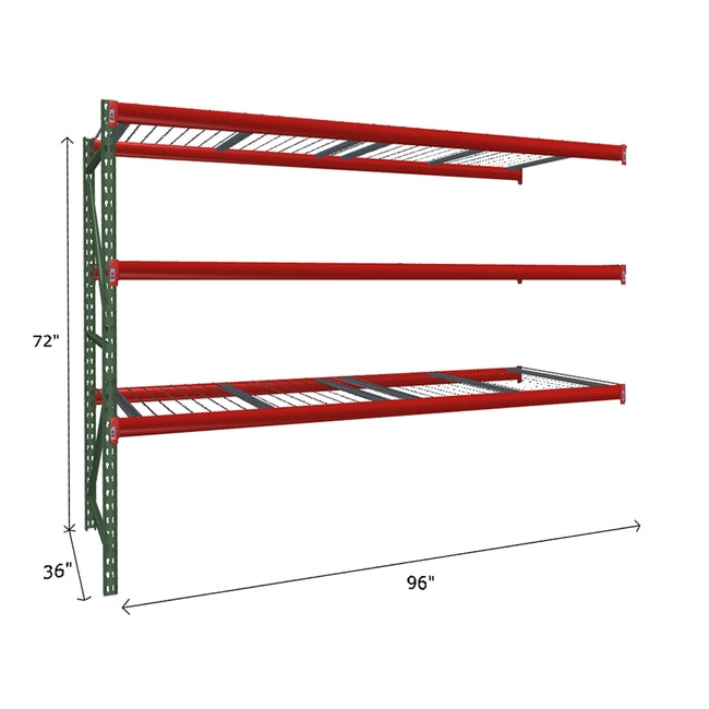 Estantería industrial adicional FastRak con plataforma de malla de alambre