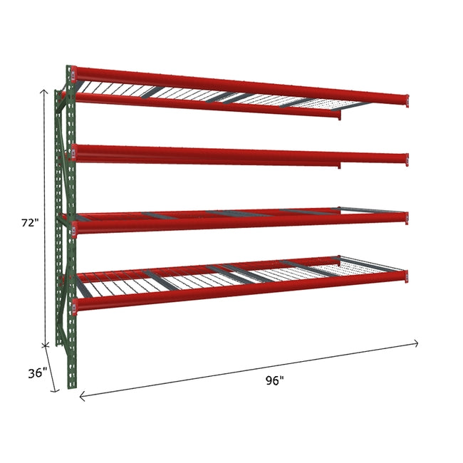 Estantería industrial adicional FastRak con plataforma de malla de alambre