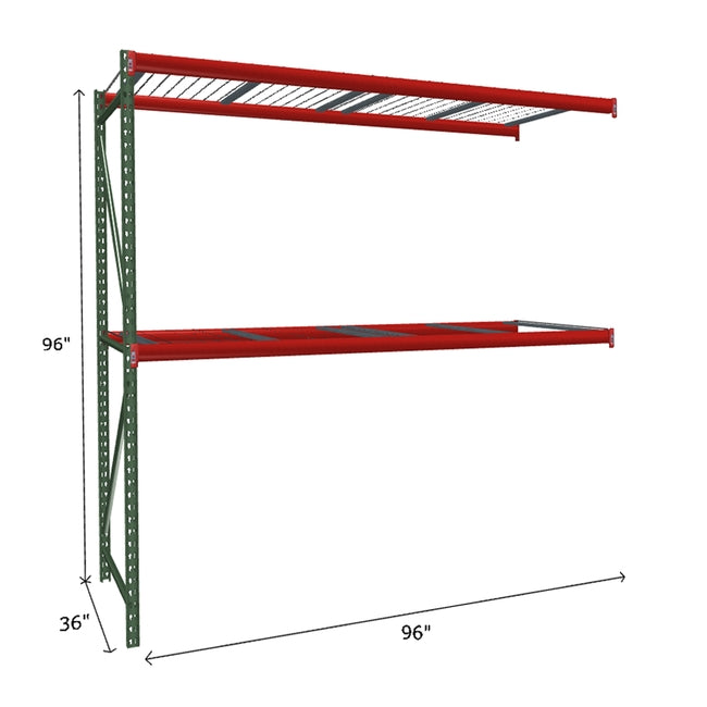 Estantería industrial adicional FastRak con plataforma de malla de alambre