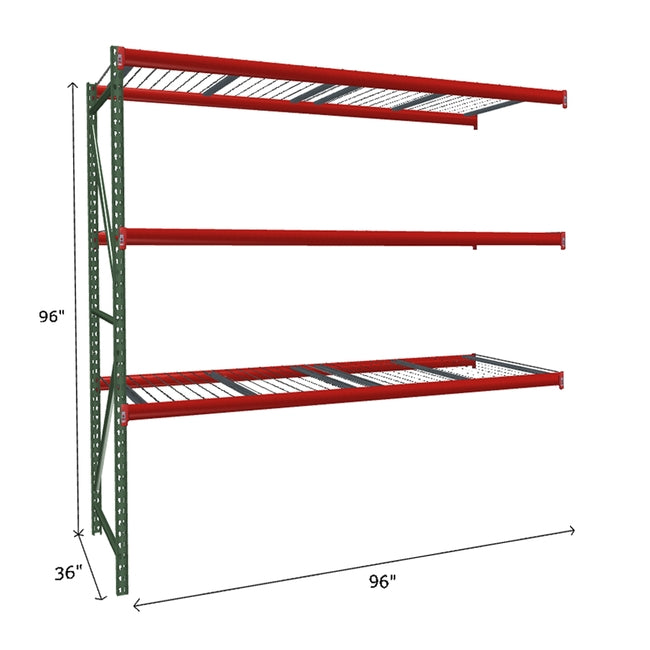 Estantería industrial adicional FastRak con plataforma de malla de alambre